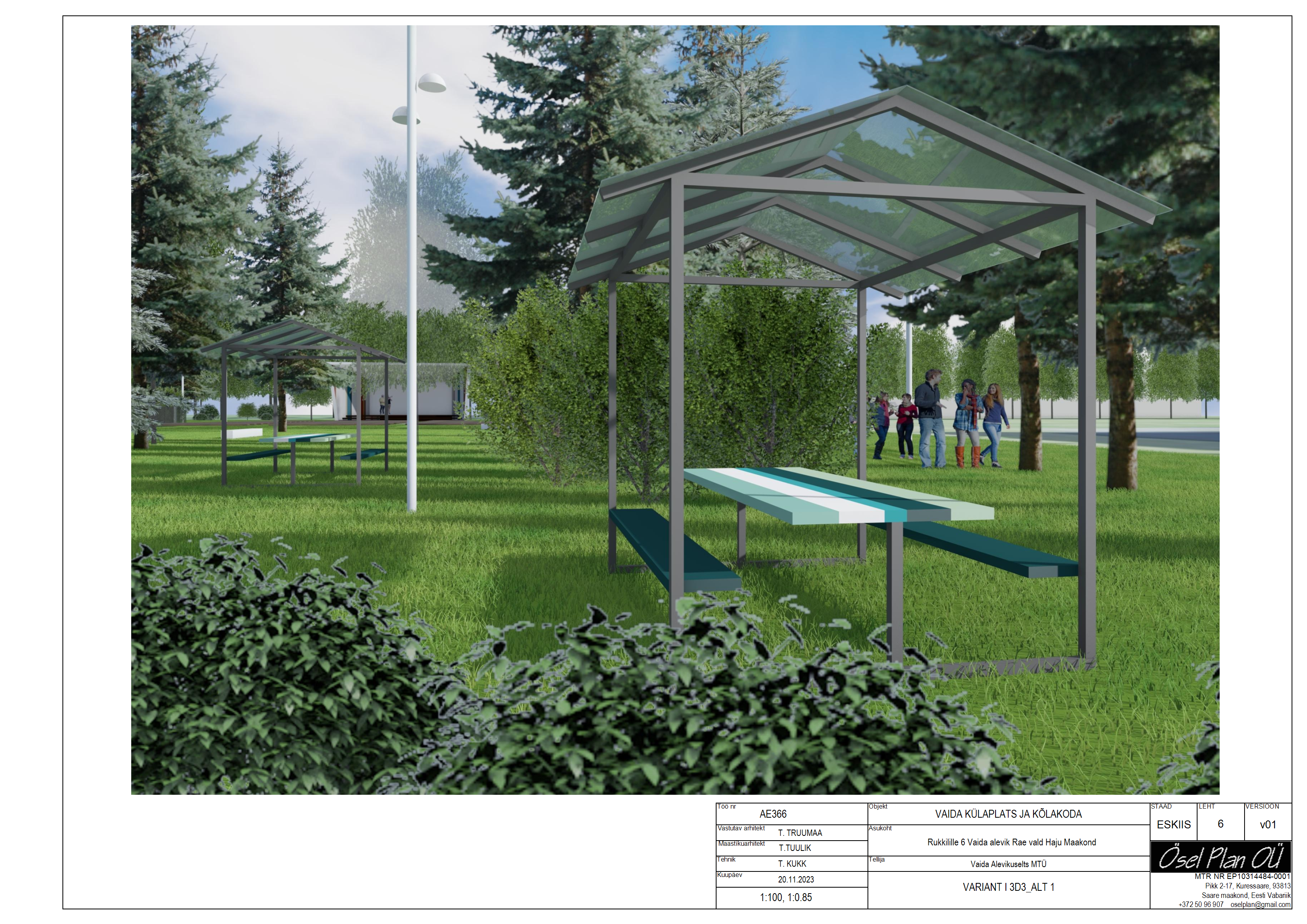 3 D illustratsioon alevikuplatsi piknikulauast